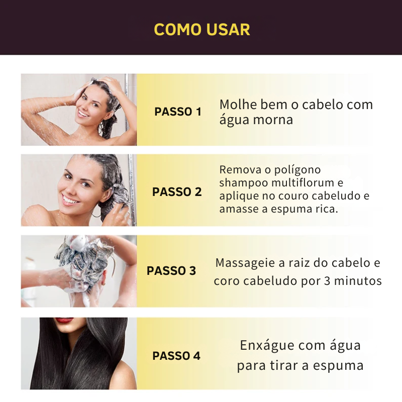 Shampoo de Tintura de Cabelo de Ervas Naturais Para Cabelos Grisalhos